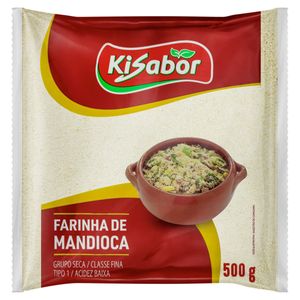 Farinha De Mandioca Kisabor Fina Embalagem 500g