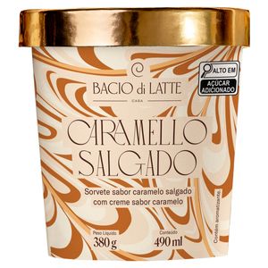 Sorvete Caramelo Salgado Bacio Di Latte Pote 490Ml