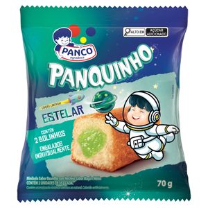 Minibolo Baunilha Recheio Maçã E Melão Estelar Panco Panquinho Pacote 70g 2 Unidades