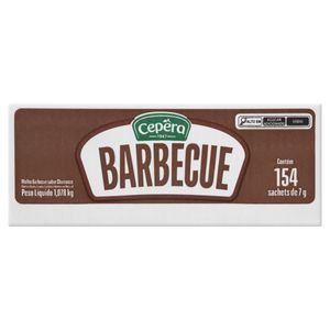 Molho Barbecue Churrasco Cepêra Caixa 154 Unidades 1,078Kg