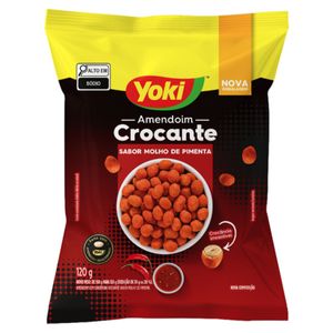 Amendoim Crocante Sabor Molho De Pimenta Yoki 120g