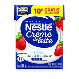 Creme de Leite Leve Nestlé Caixa 200G Grátis 10%