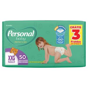 Fralda Personal Baby Protect&Sec Xxg C/50