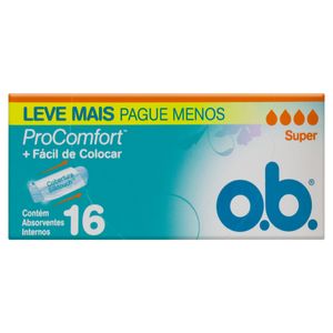 Leve Mais Pague Menos Absorvente Interno Ob Super Procomfort 16un