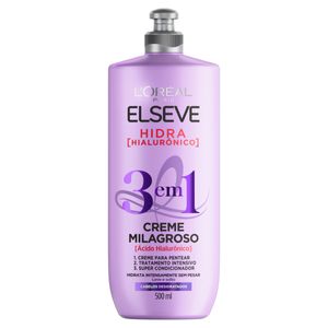 Creme Milagroso L'oréal Paris Elseve 3 Em 1 Hidra Hialurônico Milagroso 500ml