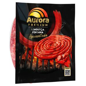 Linguiça Suína Fininha Apimentada Aurora 600g
