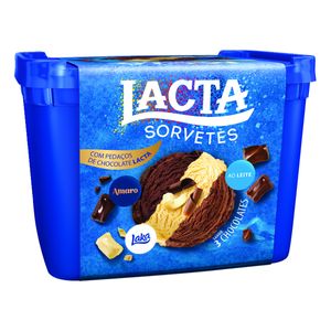 Sorvete Sabor 3 Chocolates Lacta Pote 1,5L