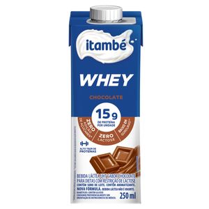 Bebida Láctea Whey 15g Sabor Chocolate Itambé 250Ml