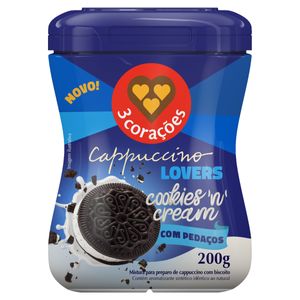 Cappuccino Lovers Cookies N Cream 3 Corações 200g