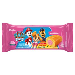 Bolinho De Baunilha Recheado Sabor Morango Paw Patrol Marilan 40g