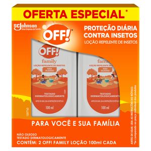 Repelente Family Squeeze 100Ml Off! Com 2Un