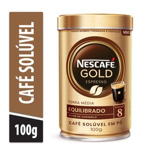 Café Solúvel Em Pó Espresso Equilibrado Nescafé gold 100g