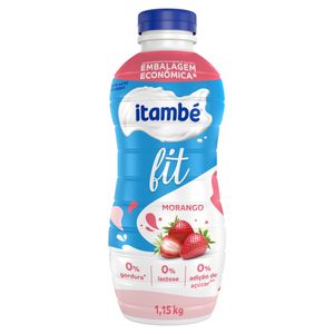 Iogurte Desnatado Sabor Morango Zero Lactose Fit Itambé 1,15Kg