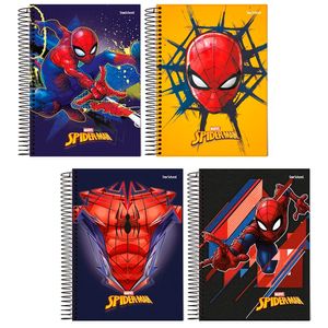 Caderno Capa Dura Espiral Spider-Man 10 Matérias Starschool 160 Folhas