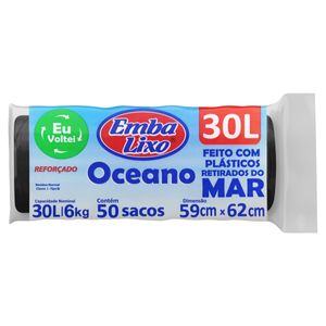 Saco Para Lixo Resistente 30L Embalixo 50Un