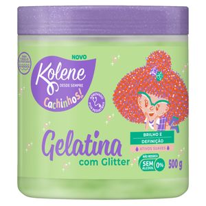 Gelatina Infantil Kolene Cachinhos Maçã Verde Com glitter 500g