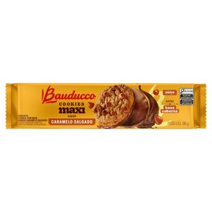 Biscoito Cookies Com gotas E Cobertura De Caramelo Salgado Maxi Bauducco 96g