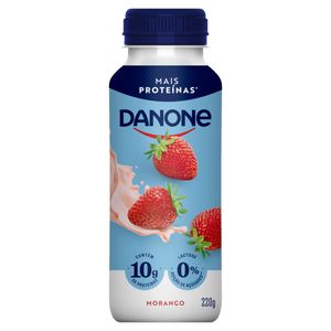 Iogurte Danone Líquido Zero Lactose Com Proteína Morango 220ml