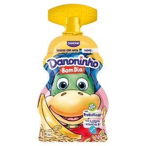 Iogurte Danoninho Integral Banana com Aveia Bom Dia Squeeze 70g