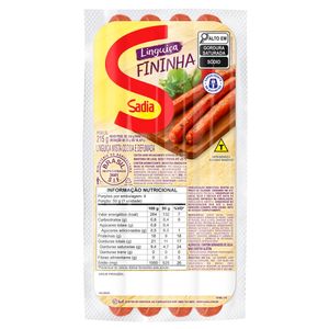 Linguiça Mista Cozida E Defumada Fininha Sadia 215g