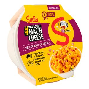 Macn Cheese Sabor Cheddar E Calabresa Congelado Sadia 300g