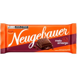 Chocolate Em Barra Meio Amargo 40% Cacau Neugebauer 80g
