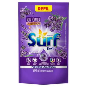 Lava Roupa Líquido De Lavanda Refil Surf 900Ml