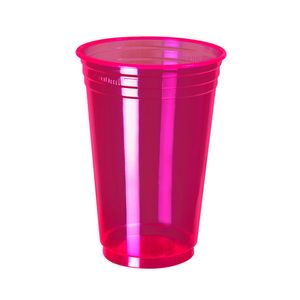 Copo Descartável Rosa Neon 330Ml
