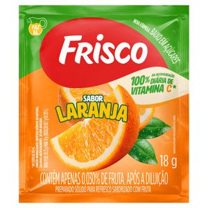 Refresco Em Pó Laranja Frisco 18g