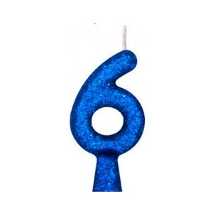 Vela Tubular N6 Azul Bellofestas 1Un