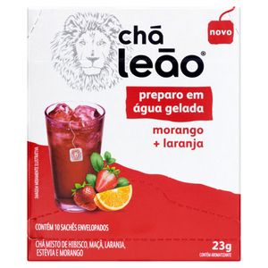 Chá De Morango E Laranja Leão 23g Com 10Un