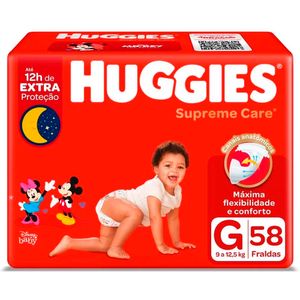 Huggies Fralda Descartável Máxima Proteção g - 58Un