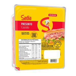 Presunto Cozido Fatiado Sadia 180g
