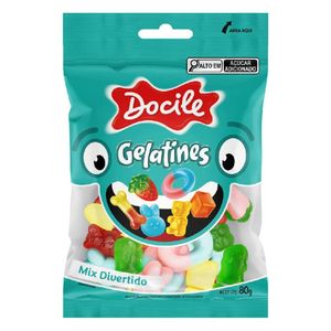 Balas gelatines Mix Divertido Docile 80g