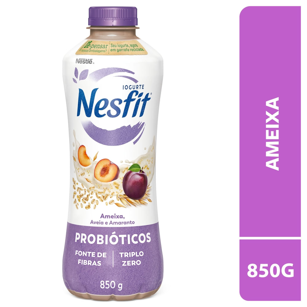 Iogurte Sabor Ameixa Nesfit 850g | Sem Lactose | Gigavc