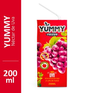 Suco Pronto Yummy Fresh Néctar Uva 200Ml