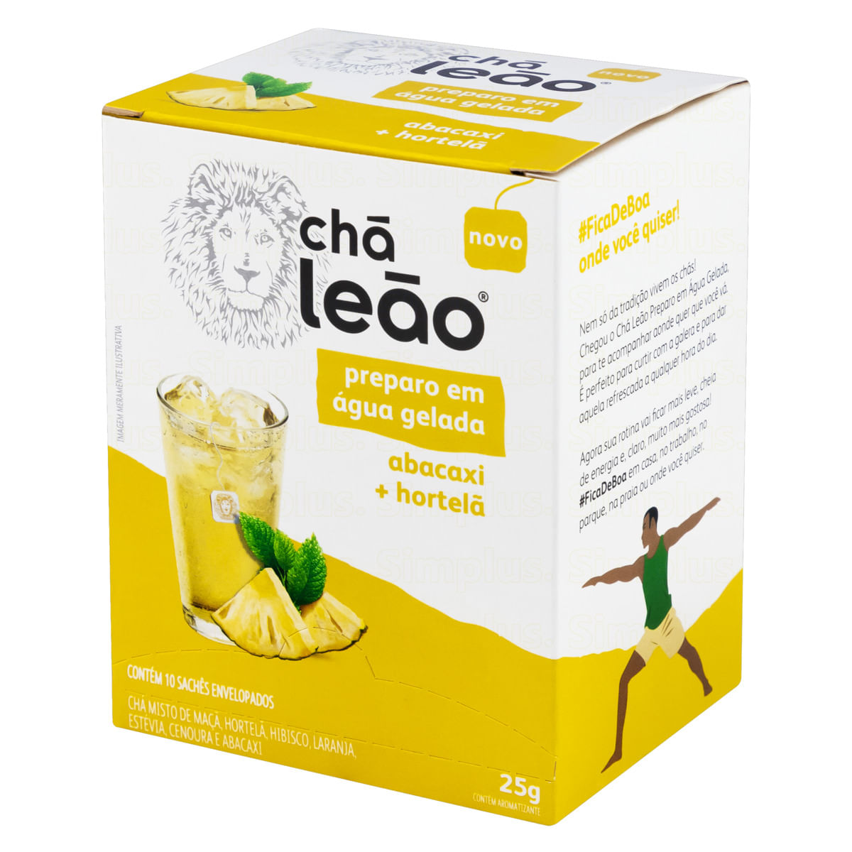 ちゃー☆ Chá Cold Brew Abacaxi E Hortelã Leão 10 Unidades | Chá | Gigavc