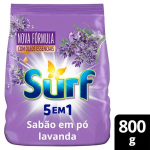 Lava Roupas Em Pó Lavanda Surf 800g