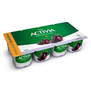 Leite Fermentado Activia Integral Ameixa 8 Unidades Embalagem Econômica 680g