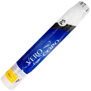 Copo Descartável Branco Verocopo 50Ml Com 100Un