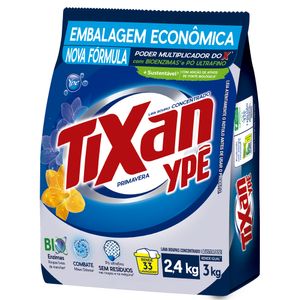 Lava Roupas Pó Concentrado Primavera Tixan Ypê 2,4Kg