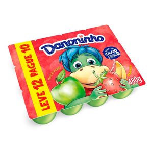 Petit Suisse Banana, Morango e Maçã-Verde Danoninho Bandeja 480g Leve 12 Pague 10 Unidades