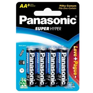 Pilha Super Hyper Aa Panasonic Leve 8 E Pague 6Un