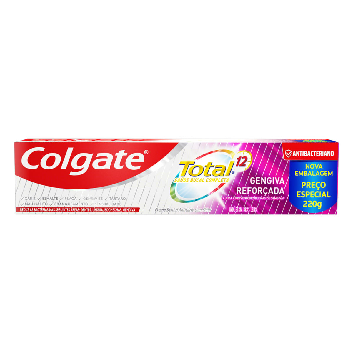 Creme Dental Colgate Total Prevenção Ativa Gengiva Saudável Caixa 220g ...