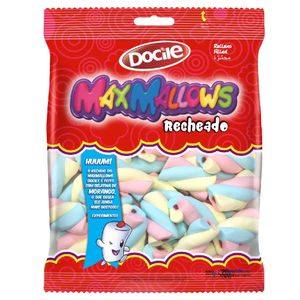Marshmallow Docile Maxmallows Recheado Twist Color Embalagem 220g