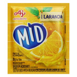 Refresco Em Pó Sabor Laranja Mid 20g