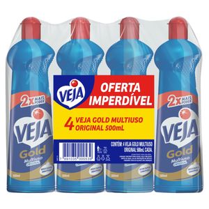 Kit Veja Multiuso Original 4 Unidades 500Ml