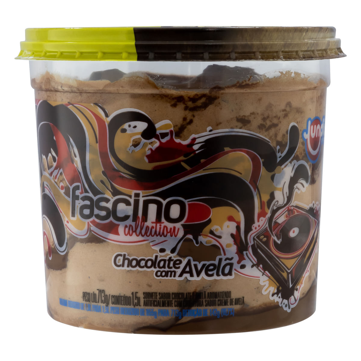 Sorvete Fascino Collection Sabor Chocolate Com Avelã Jundiá 1,5L