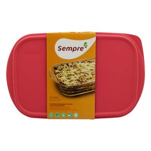 Lasanheira Retangular Nadir Sempre Funda Com Tampa Unidade 4L