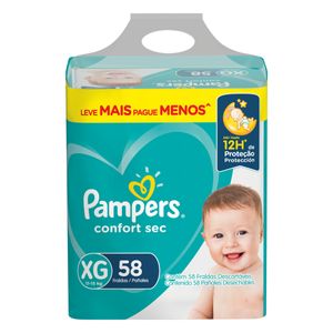 Fralda Pampers Confort Sec Xg C/58
